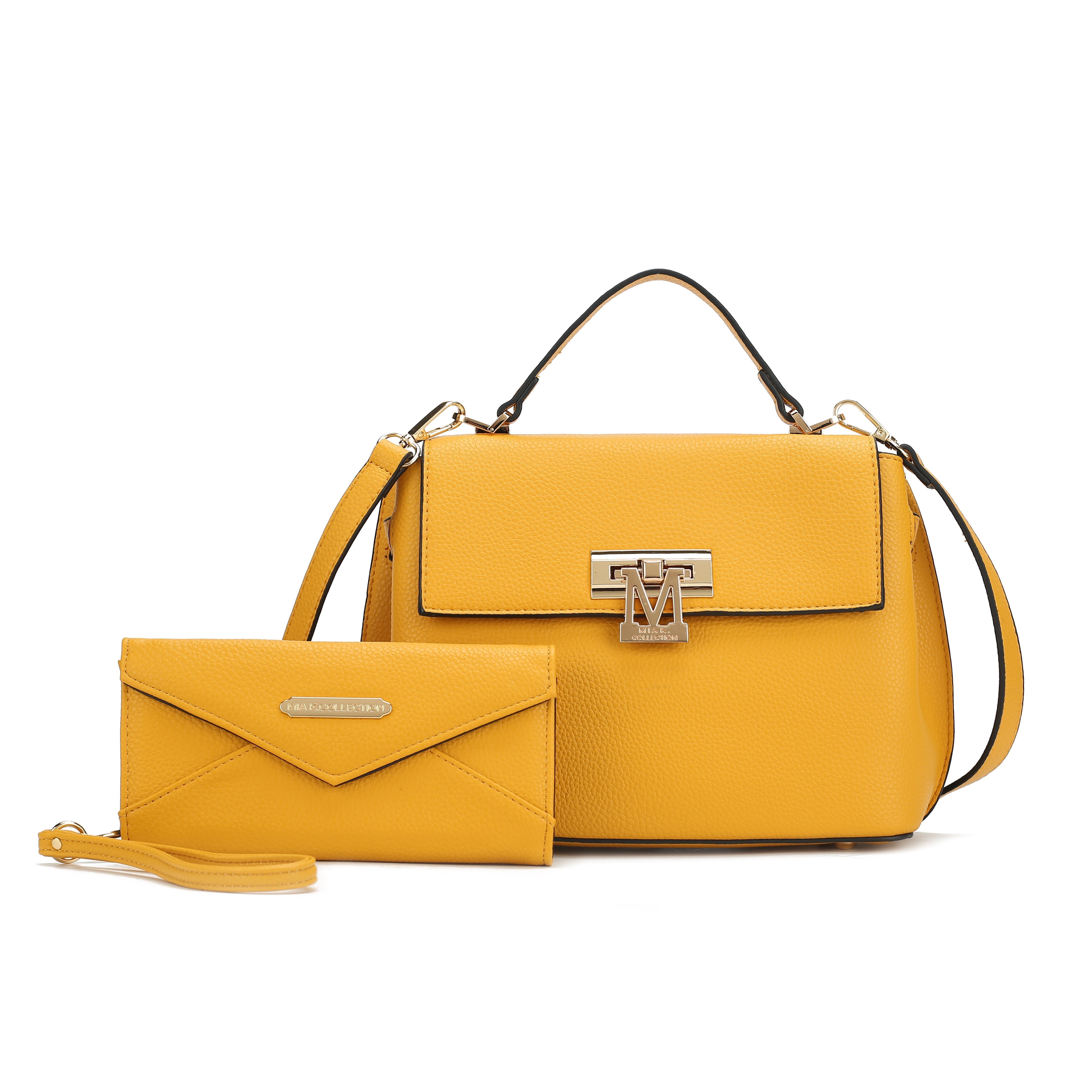 MKF Collection by Mia K. Hadley Satchel Bags for Women, Vegan Leather Work bag Top-Handle Shoulder bag Crossbody