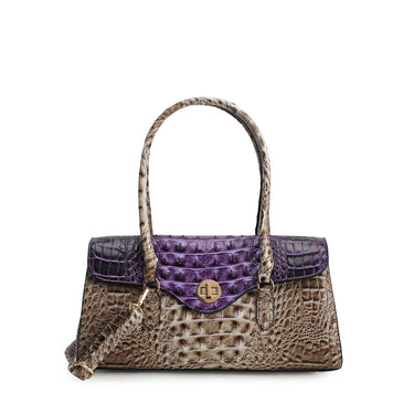 Liviana Croc-Embossed Shoulder Bag