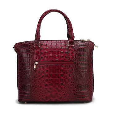 Liora Croc Embossed Tote Bag and Set