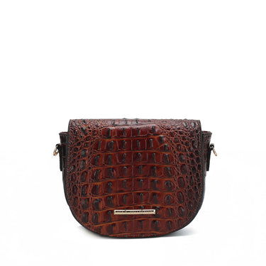 Amalia Solid Croc Crossbody Bag