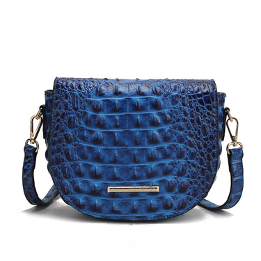 Amalia Solid Croc Crossbody Bag