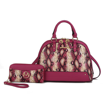 Frida Vegan Leather Women's Satchel Handbag and Wallet