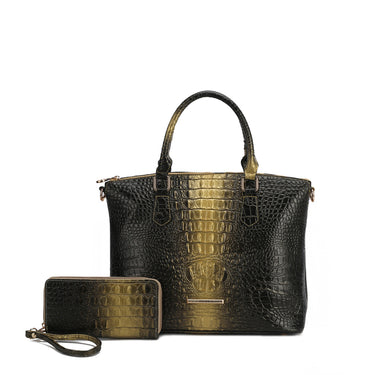 Liora Croc-Embossed Tote Bag and Set