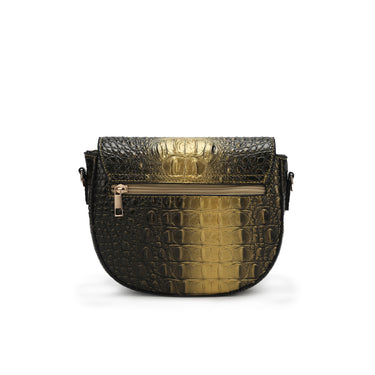 Amalia Croc-Embossed Crossbody Bag