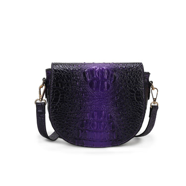 Amalia Croc-Embossed Crossbody Bag