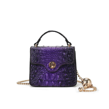 Luxe Croc-Embossed Mini Satchel