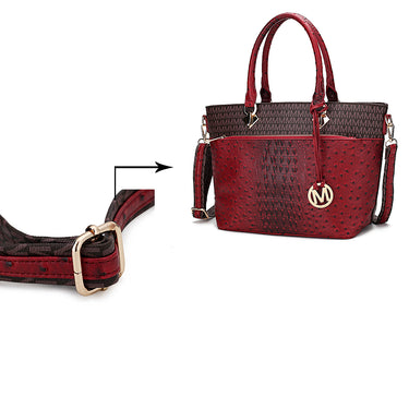 Grace Signature and Croc Embossed Tote Bag