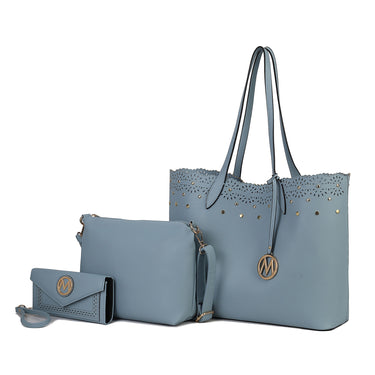 Mariahna 3 Pcs Shopper Tote, crossbody and Wallet