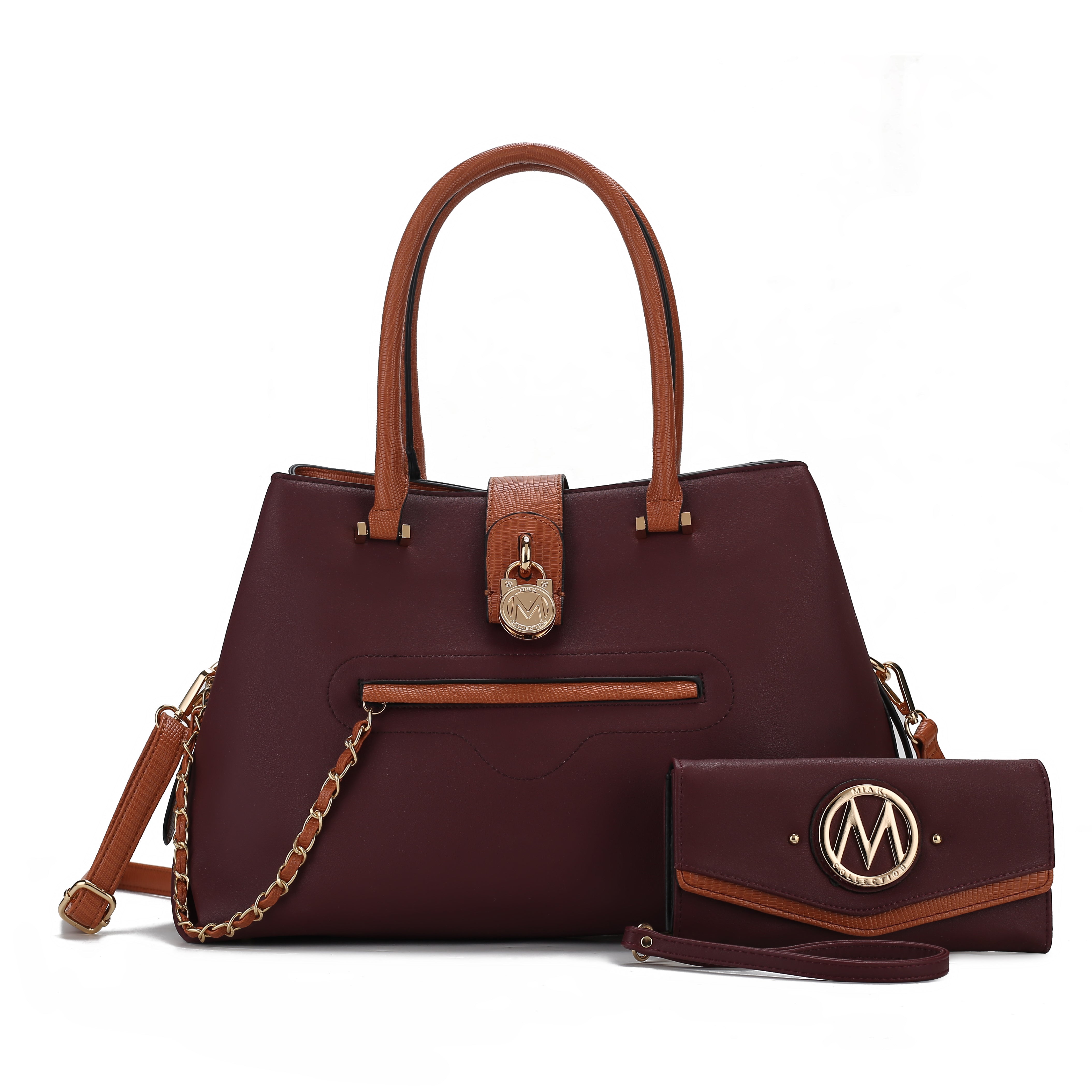 Edith Vegan Leather Women Tote Bag With wallet