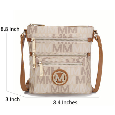 Beatrice M Signature Multi-Compartments Crossbody Handbag