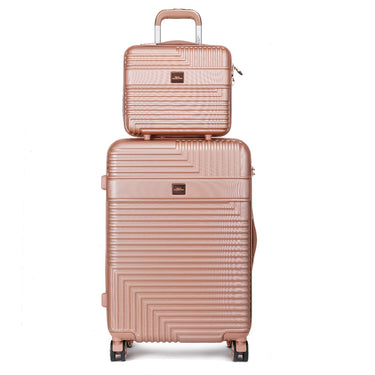 Mykonos Luggage Set with a Medium Carry-on and Small Cosmetic Case by Mia K â€“ 2 pieces