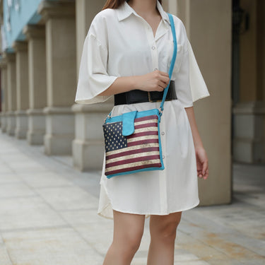 Josephine Printed Flag Crossbody Bag