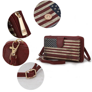 Kiara Smartphone and Wallet Convertible FLAG Crossbody Bag