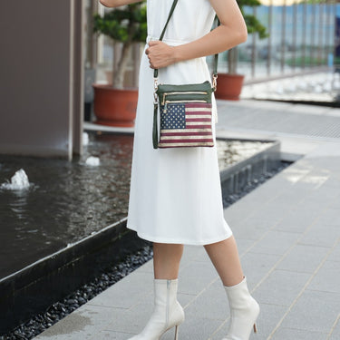 Genesis Printed Flag Crossbody Bag