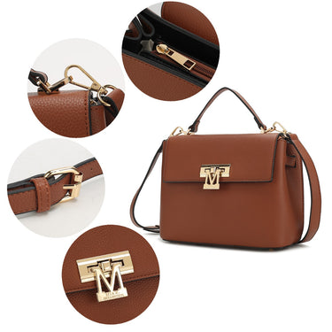 Hadley Vegan Leather Women's Satchel Handbag & Wristlet Wallet 2 pcs