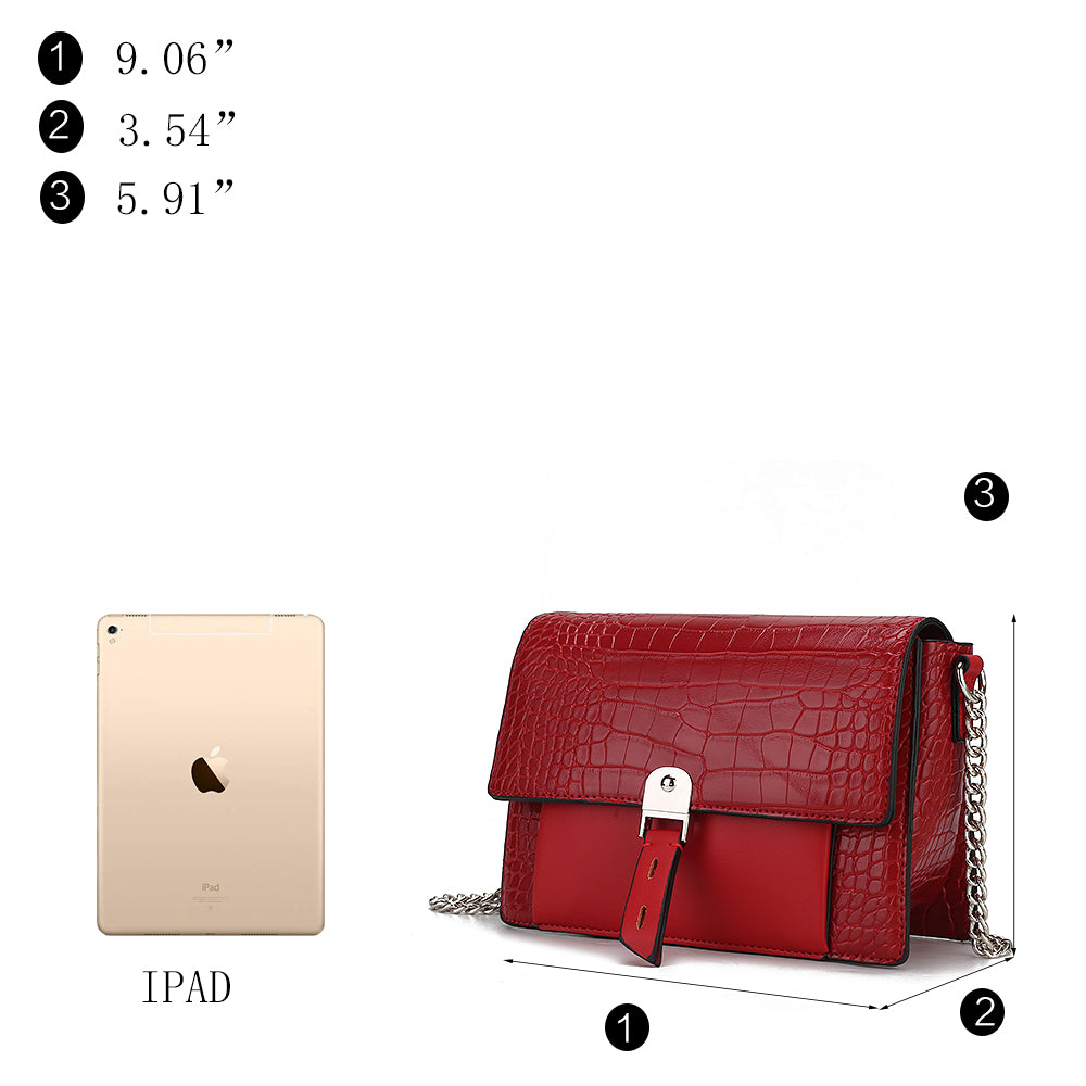 Hope Crocodile Embossed Vegan Leather Womenâ€ÃÂ