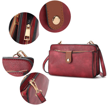 Muriel Vegan Leather Women's Crossbody Bag with Card Holder & Small Pouch 3 pcs