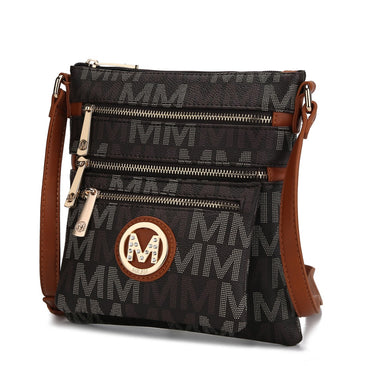 Beatrice M Signature Multi-Compartments Crossbody Handbag