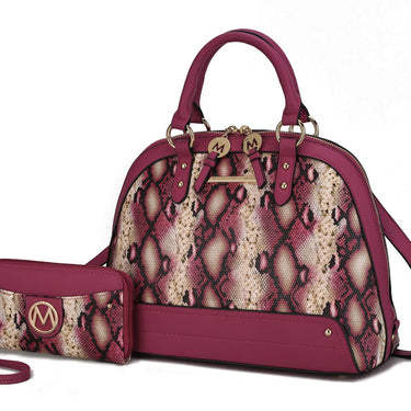 Frida Vegan Leather Women's Satchel Handbag and Wallet