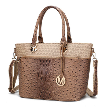 Grace Signature and Croc Embossed Tote Bag