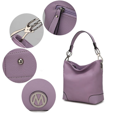 Viviana Vegan Leather Womenâ€™s Hobo Handbag with Wristlet